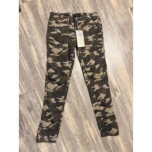 Spoon Jeans Camo Camoflauge Ankle Zip Five-Pocket Style Pants Jeans Sz 7 NWT